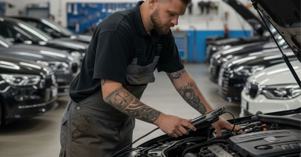 Professionelle Bewertung für ankauf auto in Bern mit Tablet-Check